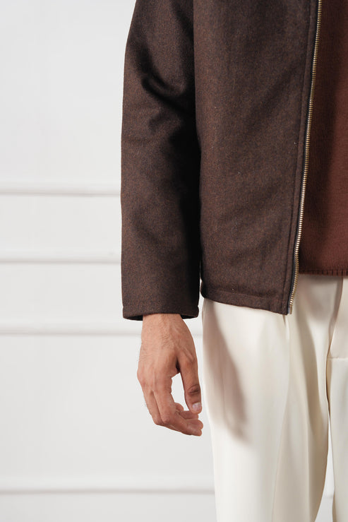 Chocolate brown Jacket for Men
