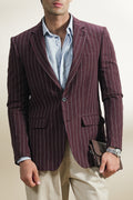 Pinstripe Linen Blazer (MLB-05)
