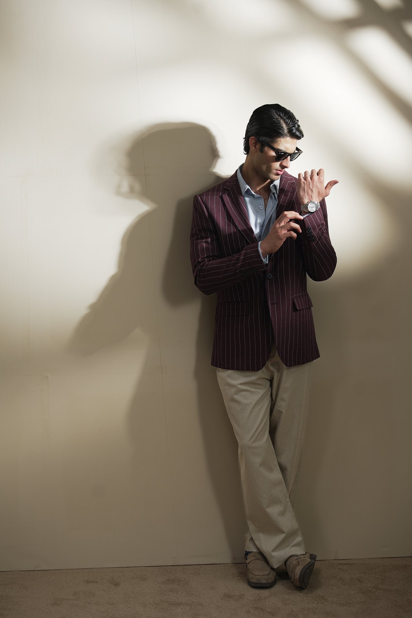 Pinstripe Linen Blazer (MLB-05)