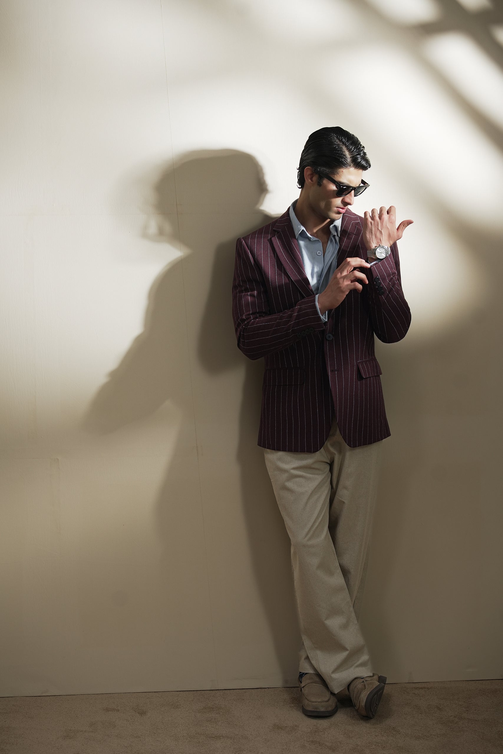 Pinstripe Linen Blazer (MLB-05)
