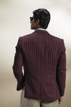 Pinstripe Linen Blazer (MLB-05)