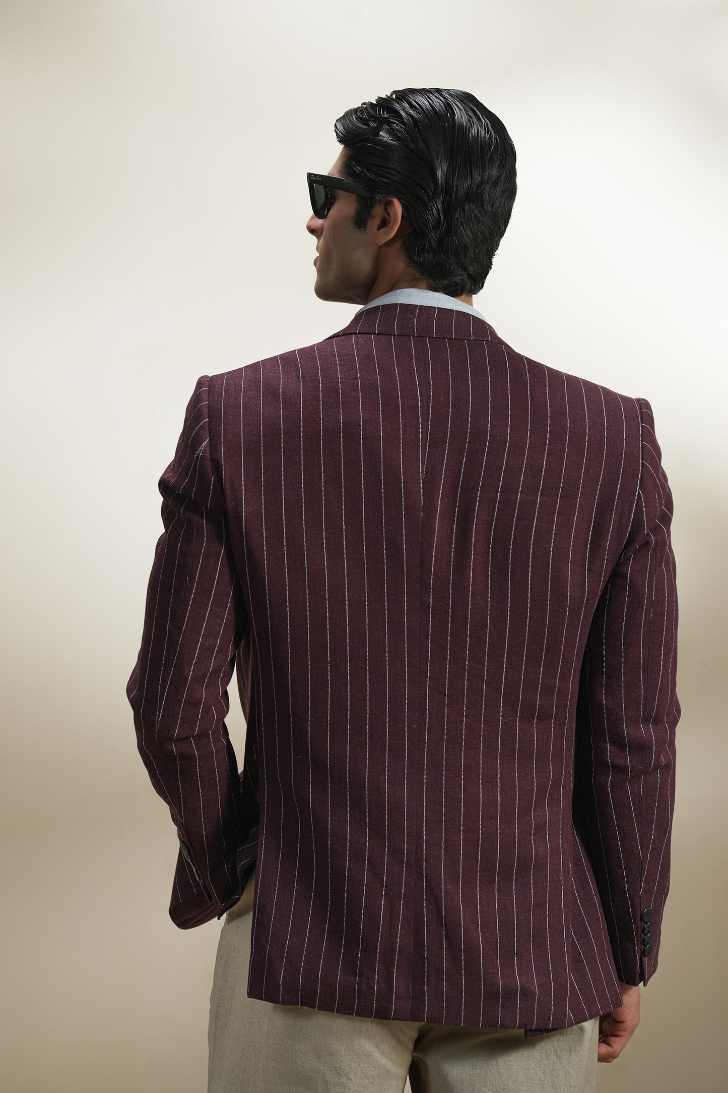 Pinstripe Linen Blazer (MLB-05)