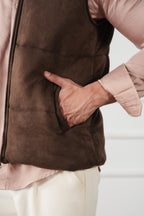 Quilted Suede Gilet (MPJ-05)
