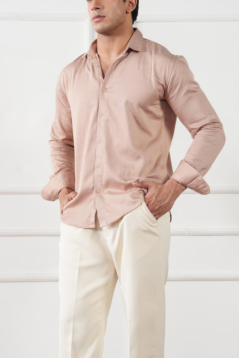 Peach pink Casual Shirt for Men