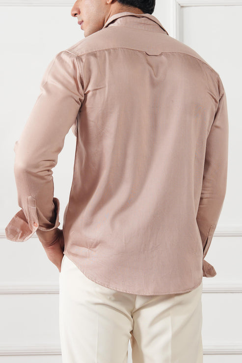 Peach pink Casual Shirt for Men