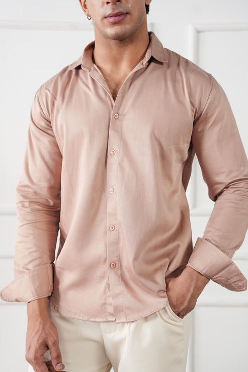 Peach pink Casual Shirt for Men