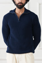 Quarter Zip Knit Sweater (MKZ-01)