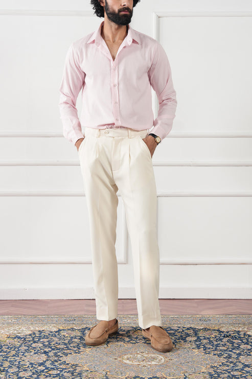 Pastel pink Casual Shirt for Men