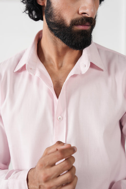 Pastel pink Casual Shirt for Men