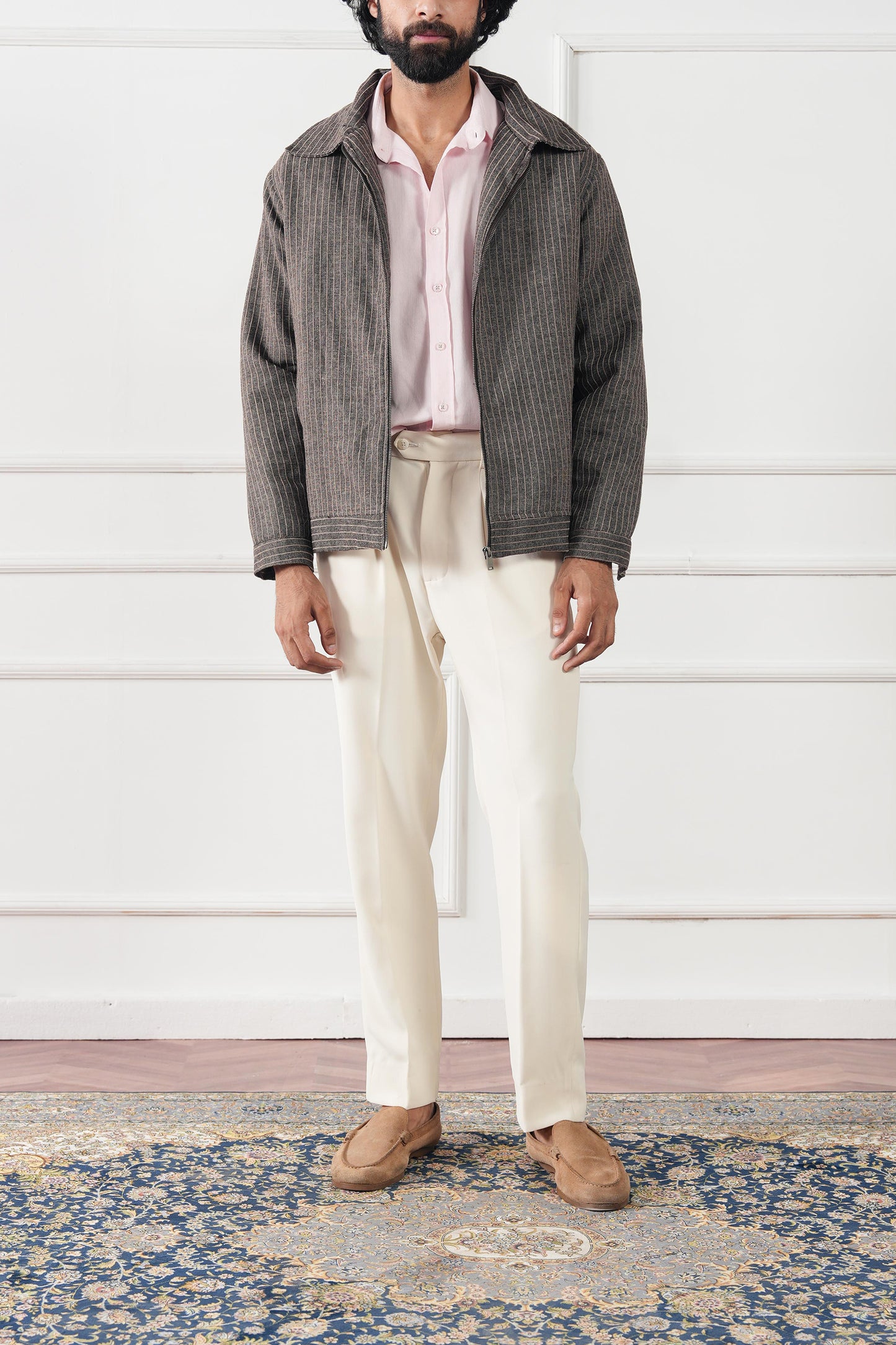 Pinstripe Wool Jacket (MWJ-09)