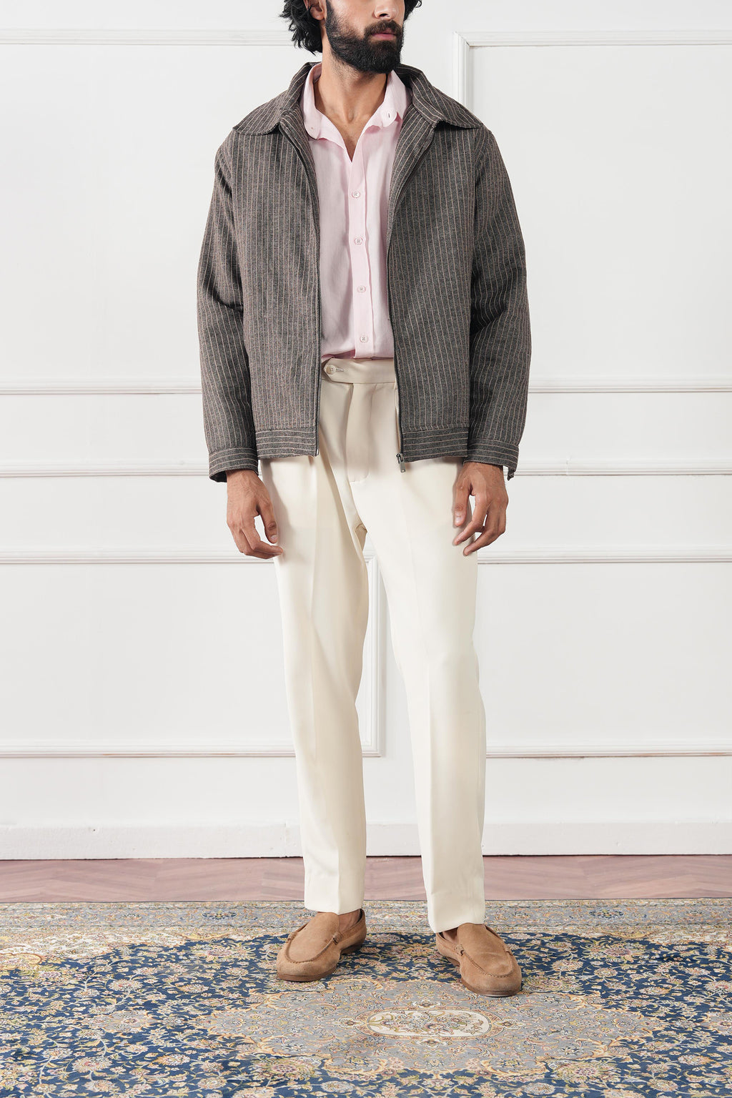 Pinstripe Wool Jacket (MWJ-09)