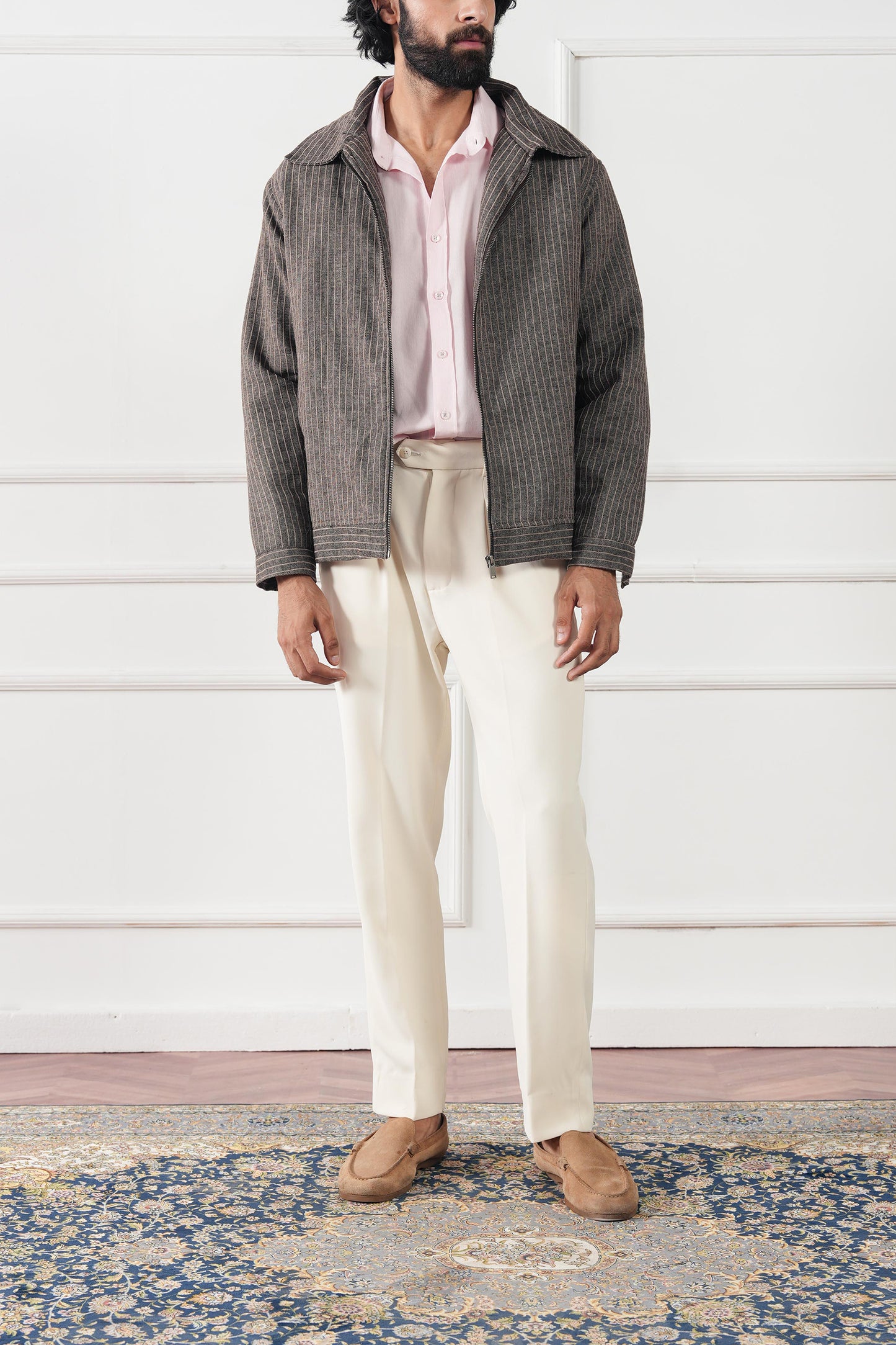 Pinstripe Wool Jacket (MWJ-09)