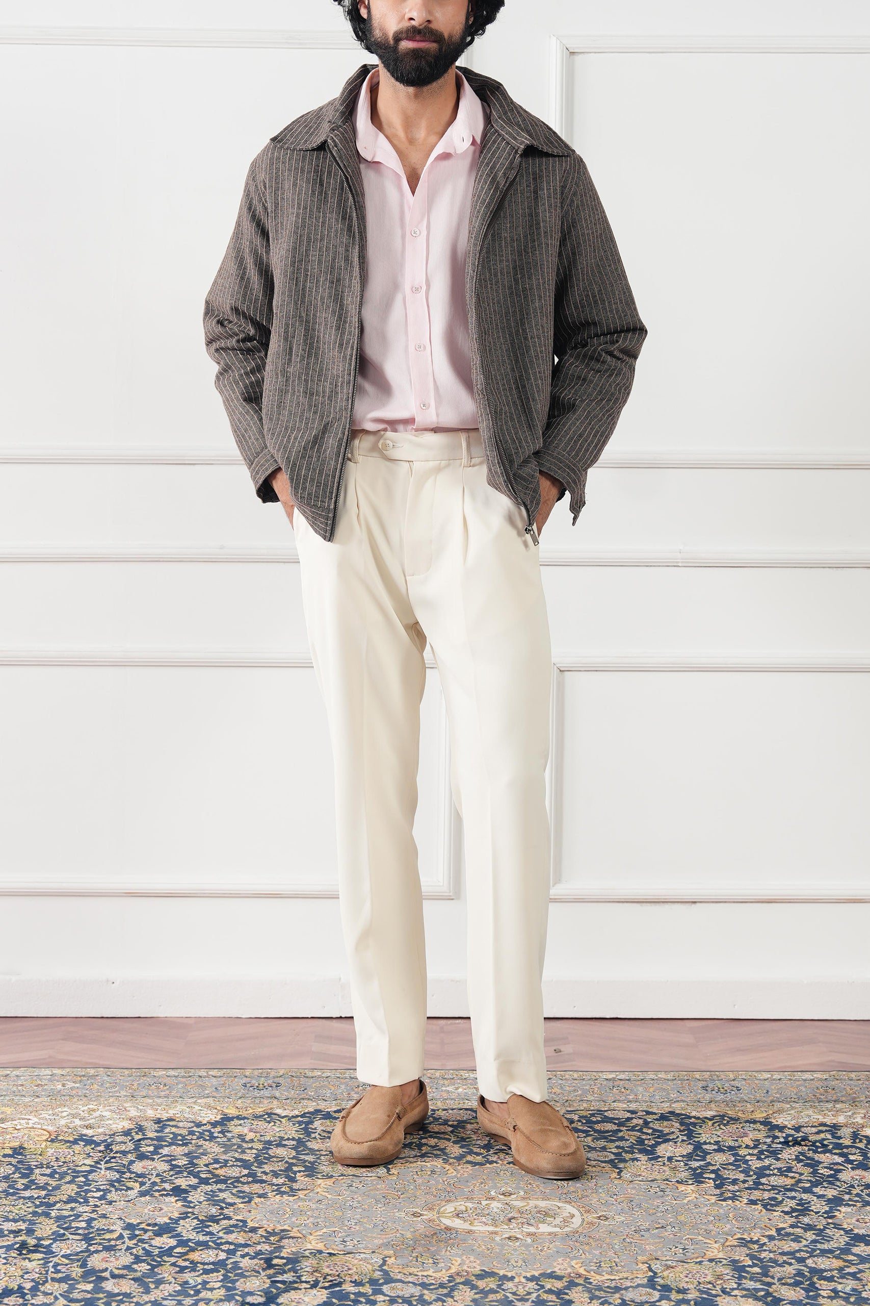 Pinstripe Wool Jacket (MWJ-09)