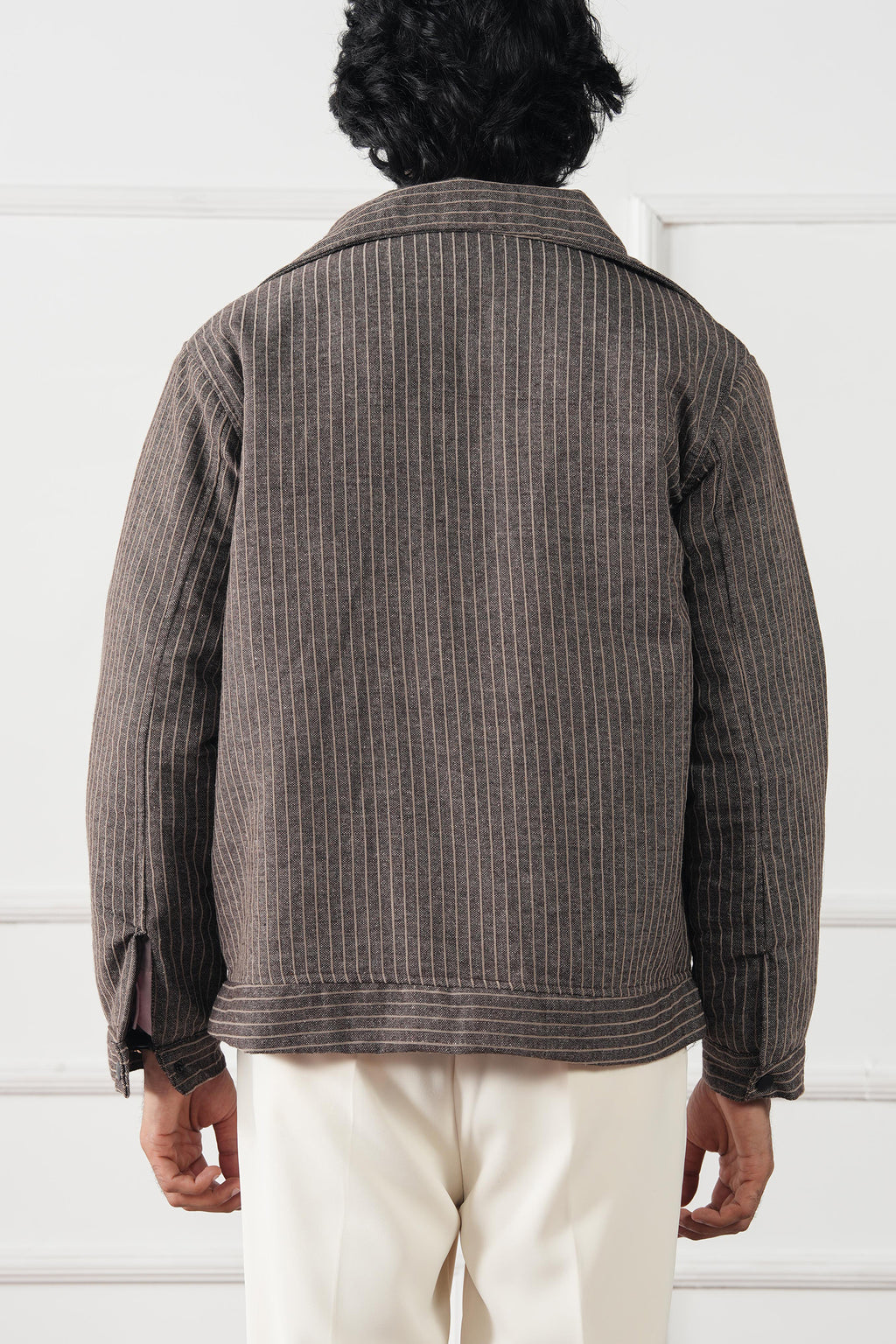 Pinstripe Wool Jacket (MWJ-09)