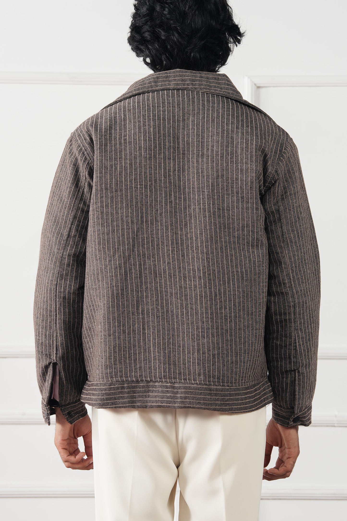 Pinstripe Wool Jacket (MWJ-09)