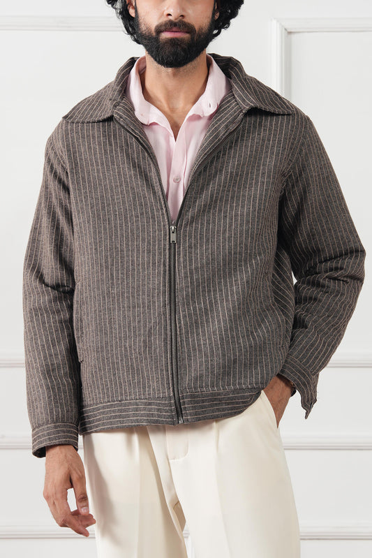 Pinstripe Wool Jacket (MWJ-09)