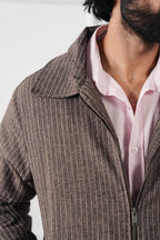 Pinstripe Wool Jacket (MWJ-09)