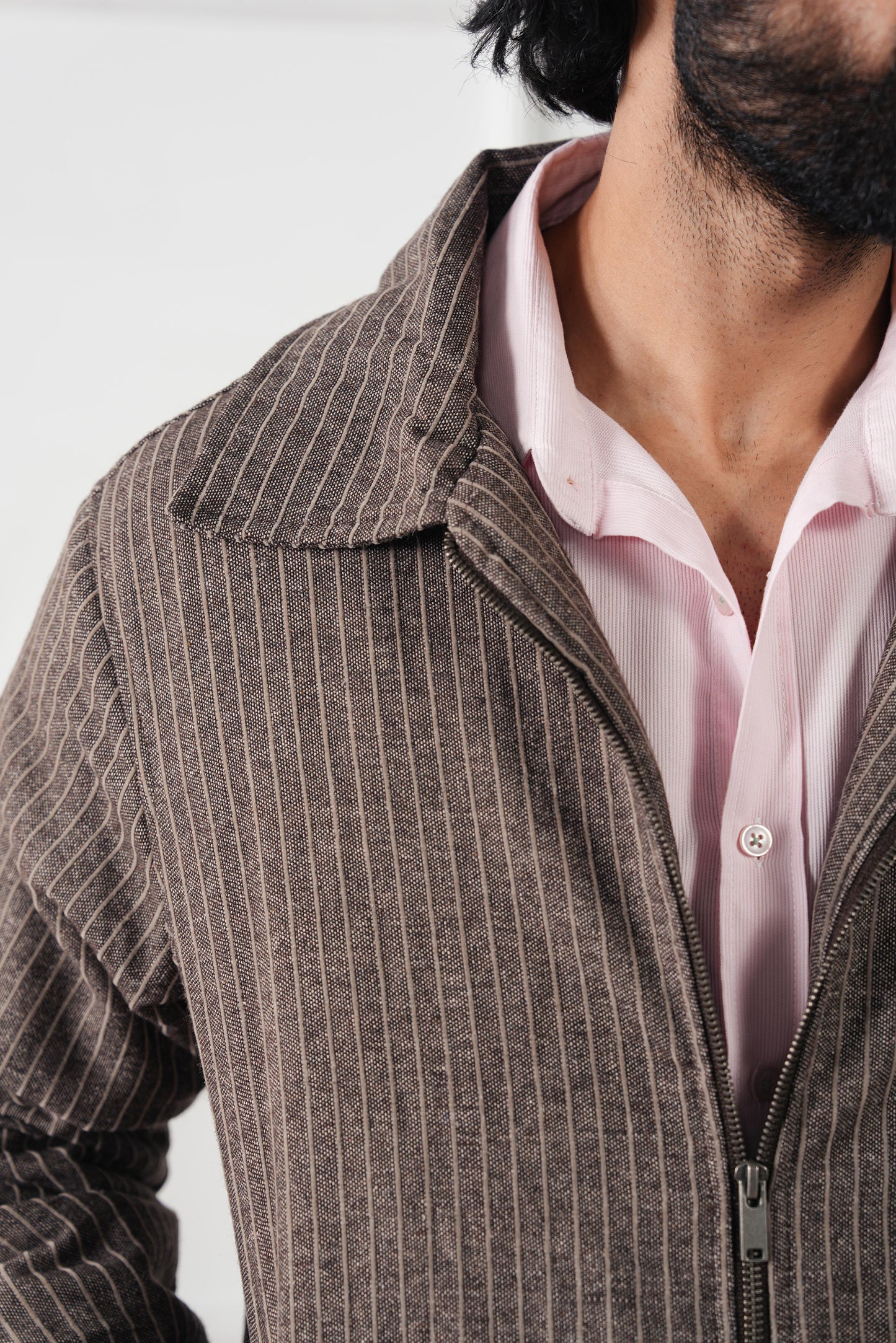 Pinstripe Wool Jacket (MWJ-09)