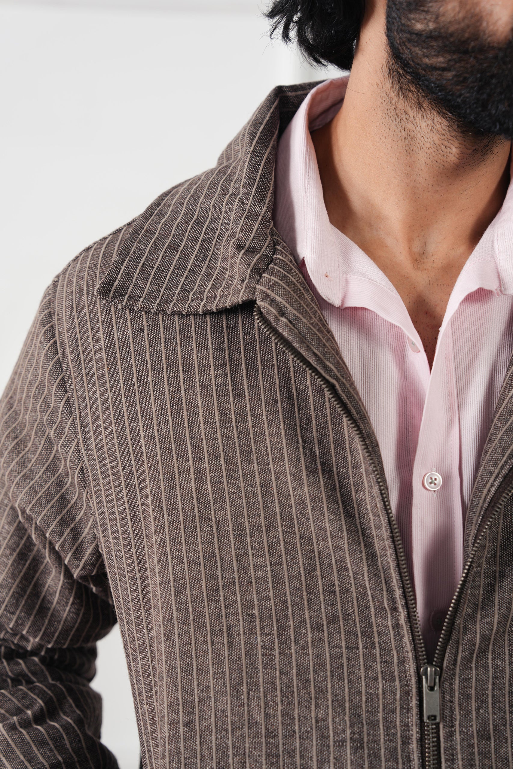Pinstripe Wool Jacket (MWJ-09)