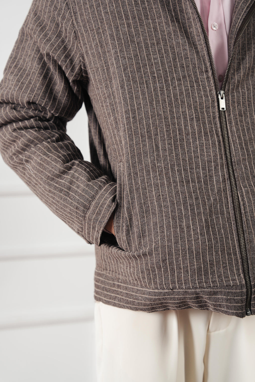 Pinstripe Wool Jacket (MWJ-09)