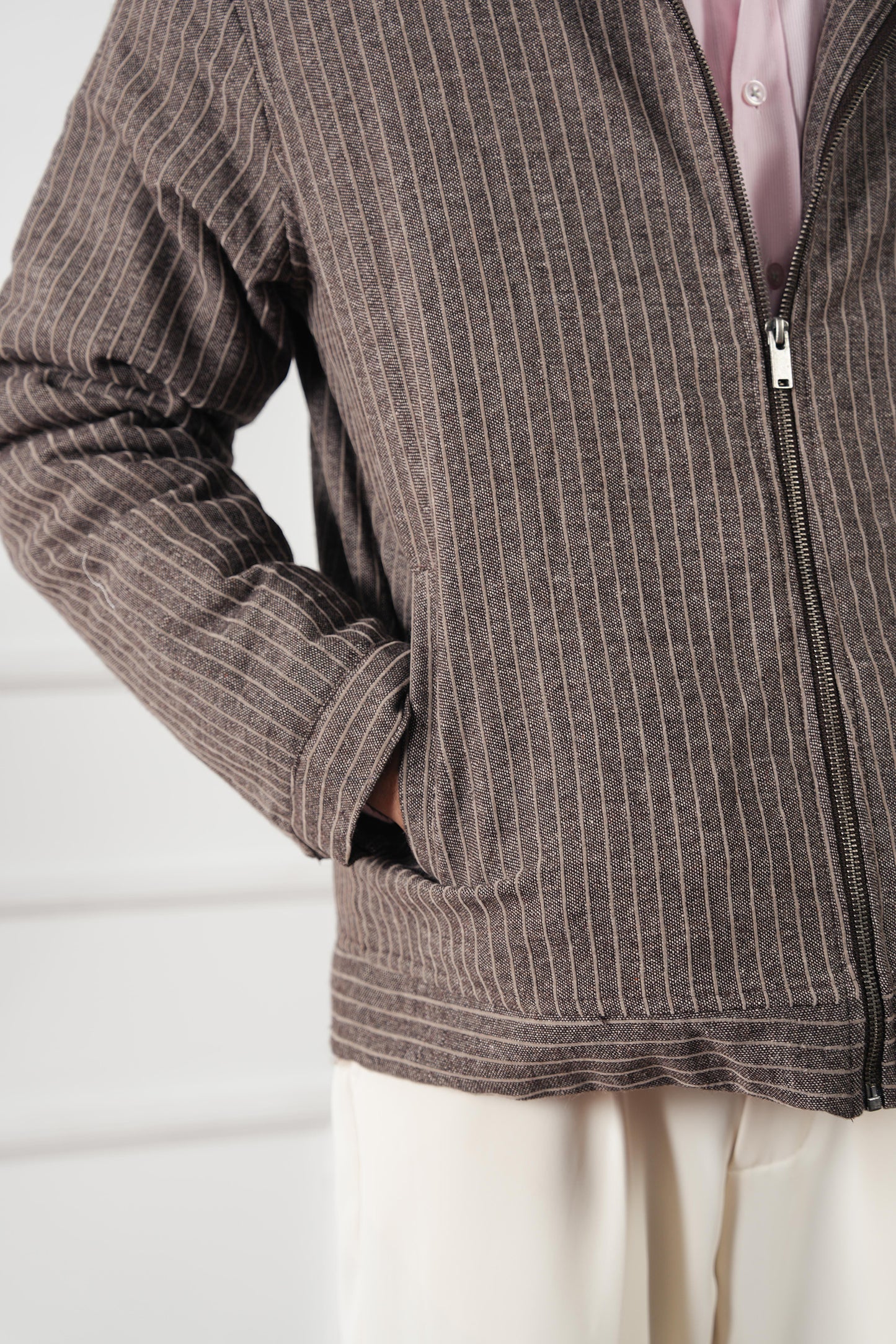 Pinstripe Wool Jacket (MWJ-09)