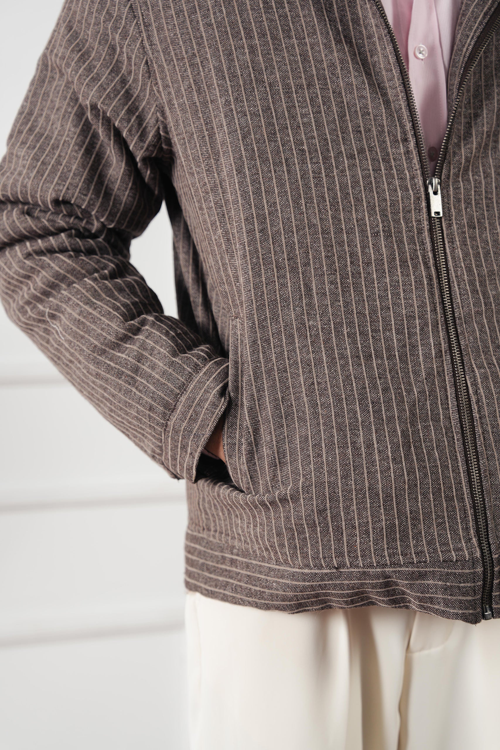Pinstripe Wool Jacket (MWJ-09)