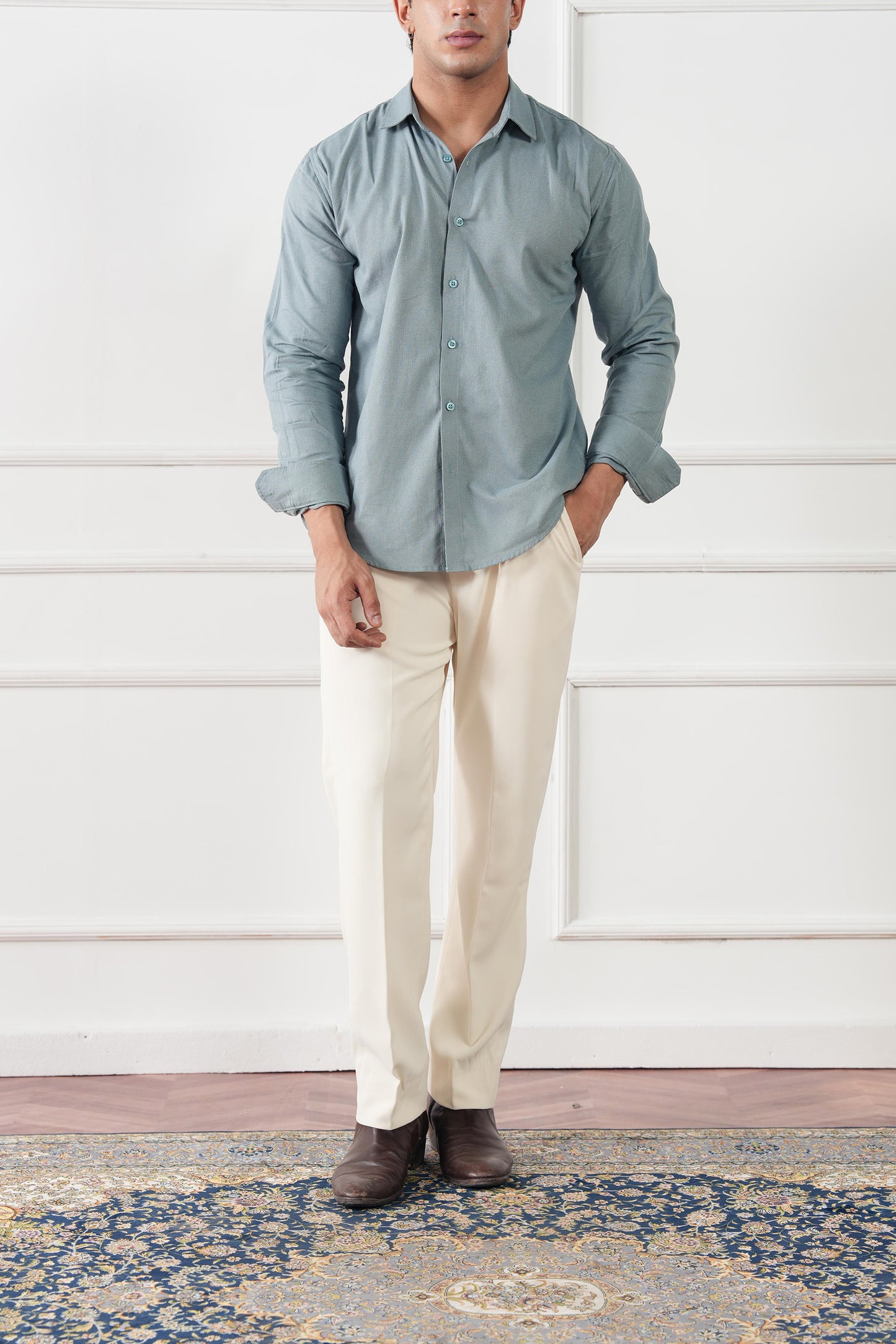 Textured Regular Fit Shirt - (MCS-09)