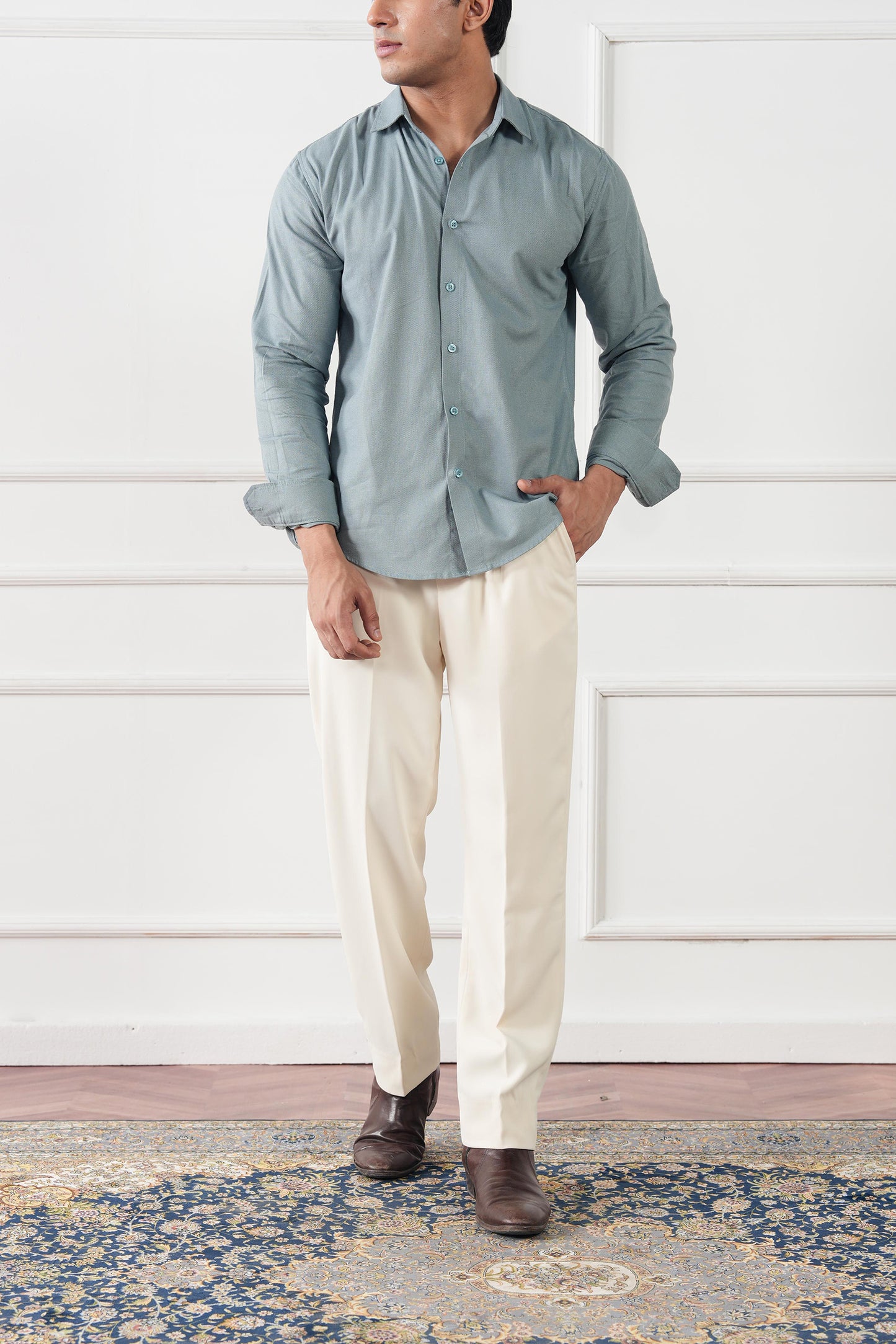 Textured Regular Fit Shirt - (MCS-09)