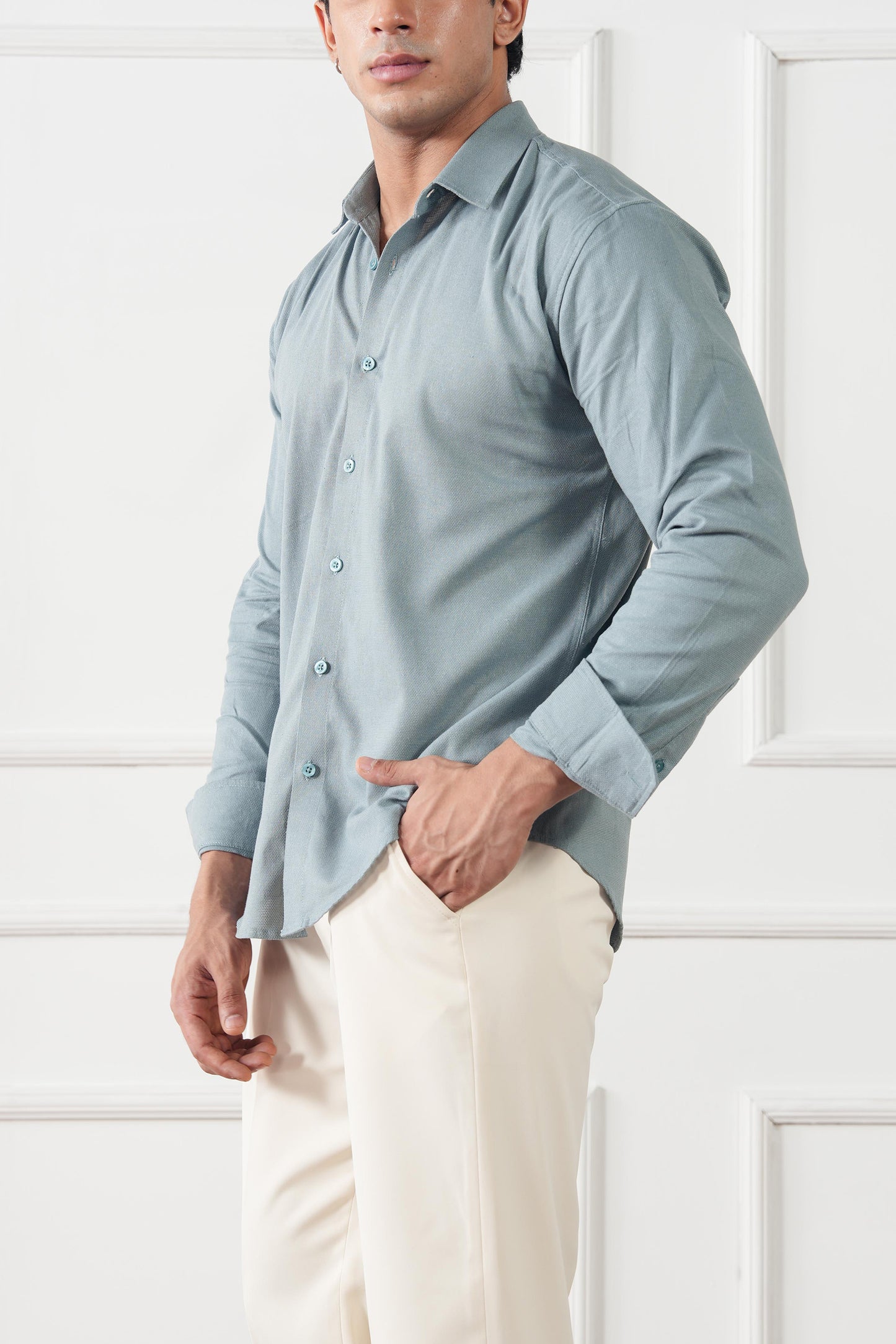 Textured Regular Fit Shirt - (MCS-09)