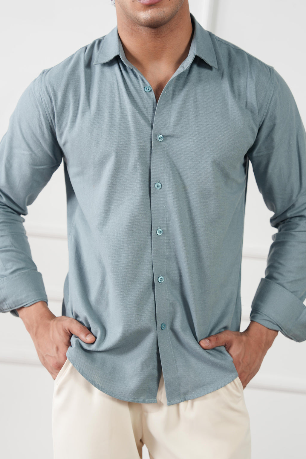 Textured Regular Fit Shirt - (MCS-09)