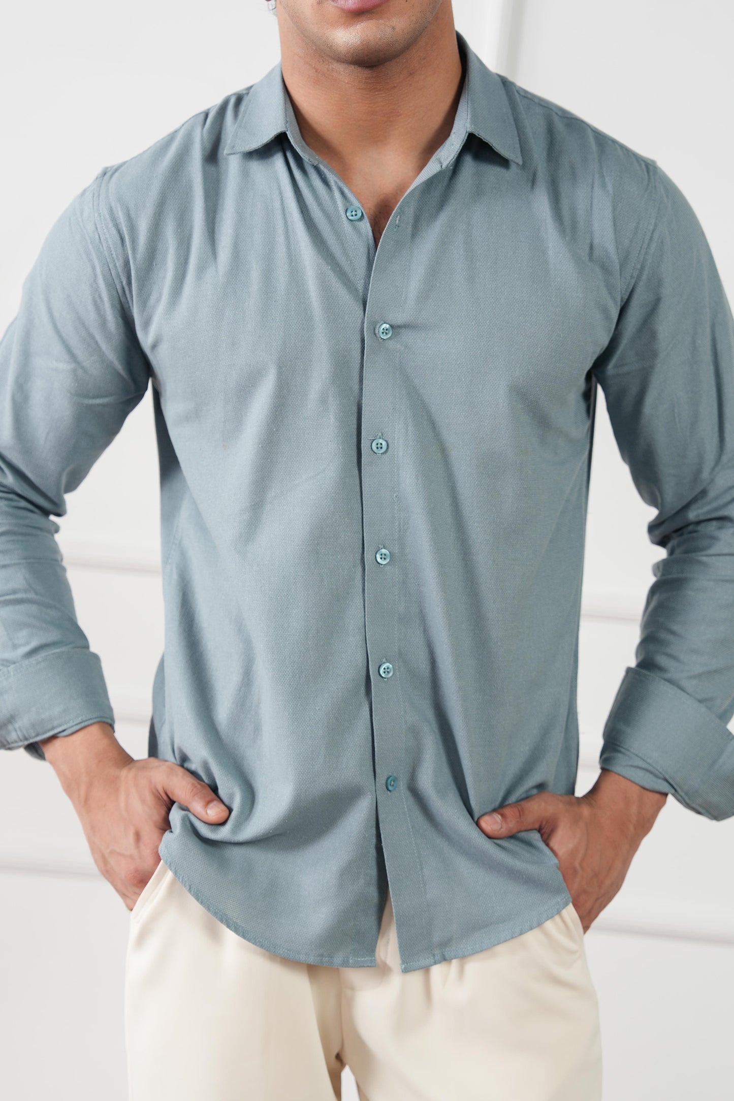Textured Regular Fit Shirt - (MCS-09)