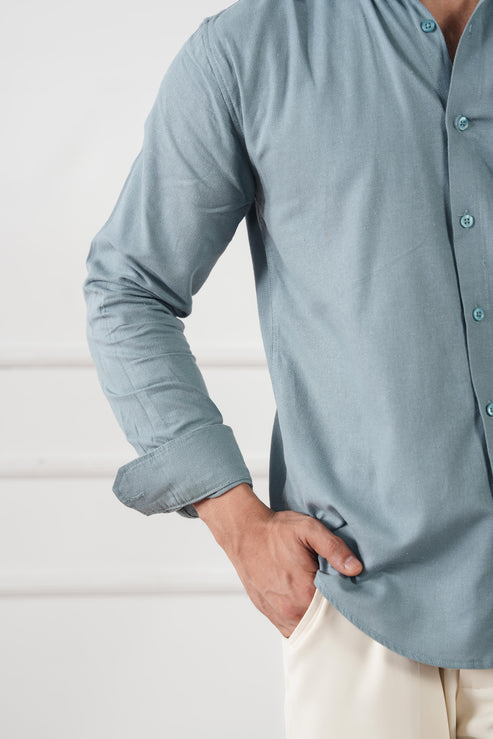 Teal Casual Shirt for Men