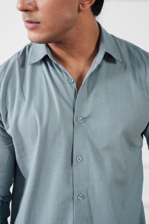 Teal Casual Shirt for Men