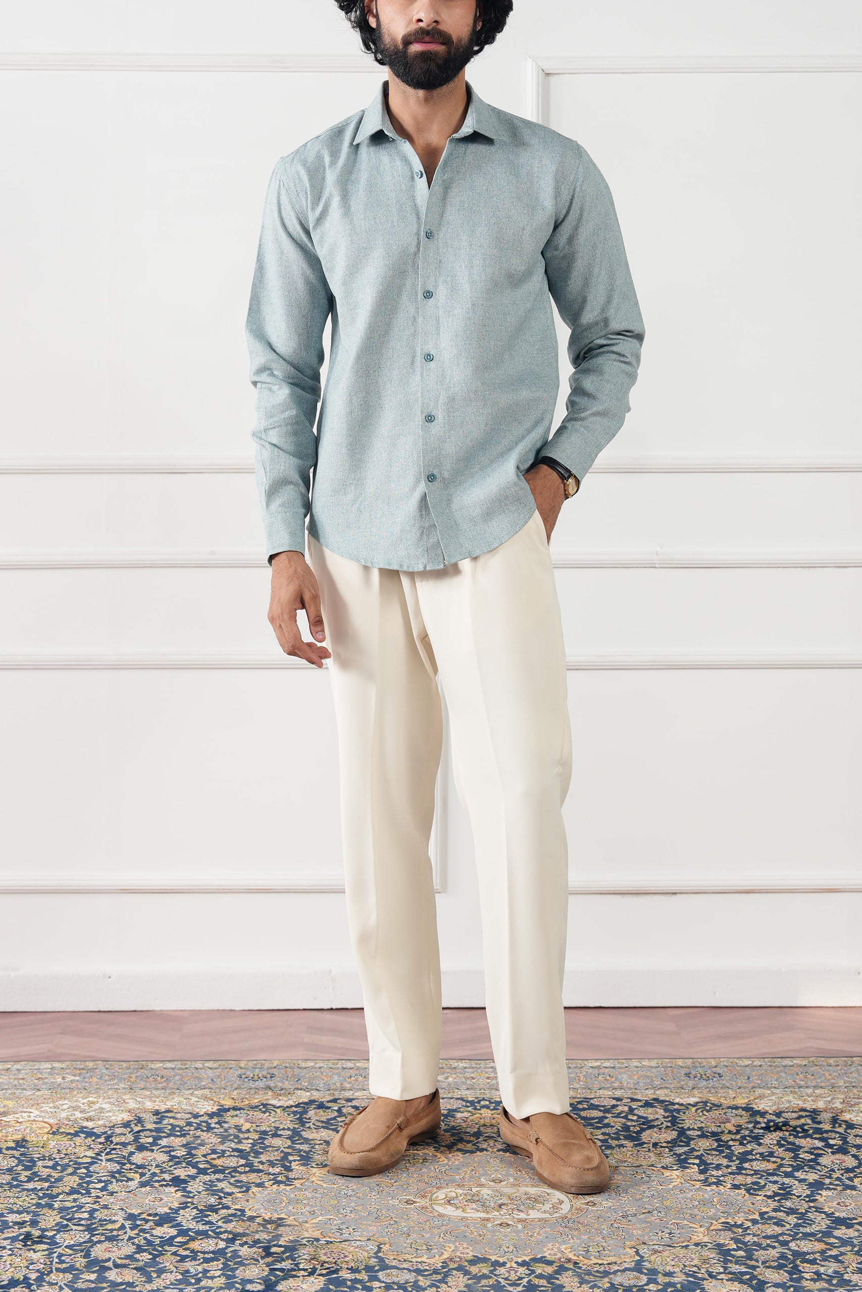 Textured Regular Fit Shirt - (MCS-12)
