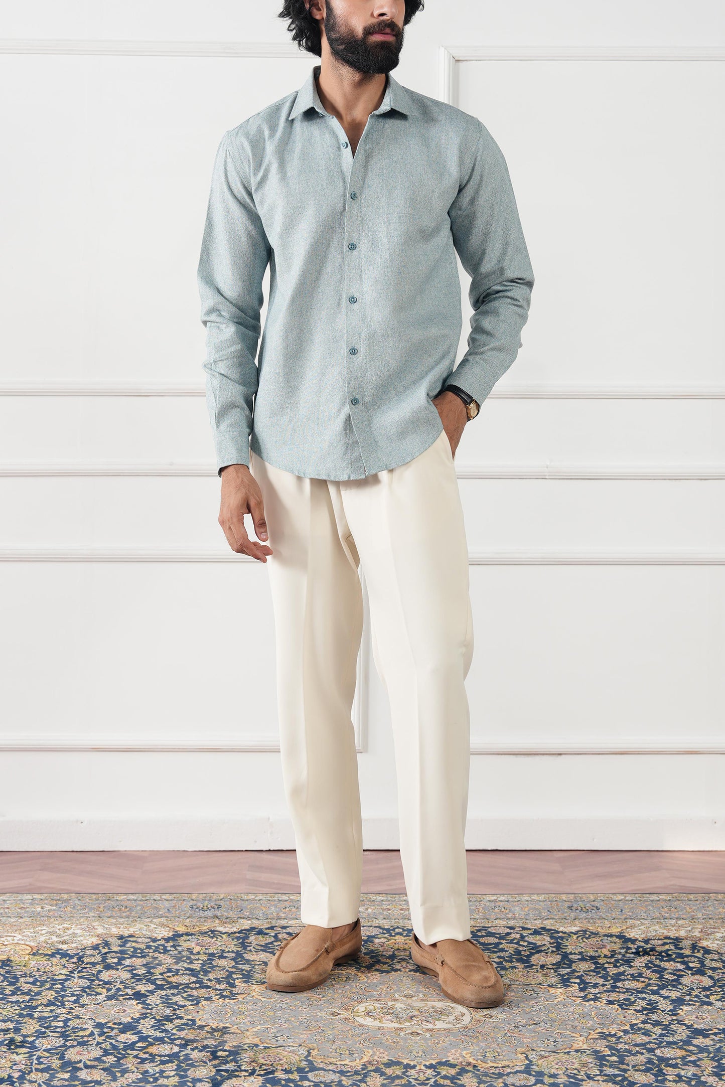 Textured Regular Fit Shirt - (MCS-12)