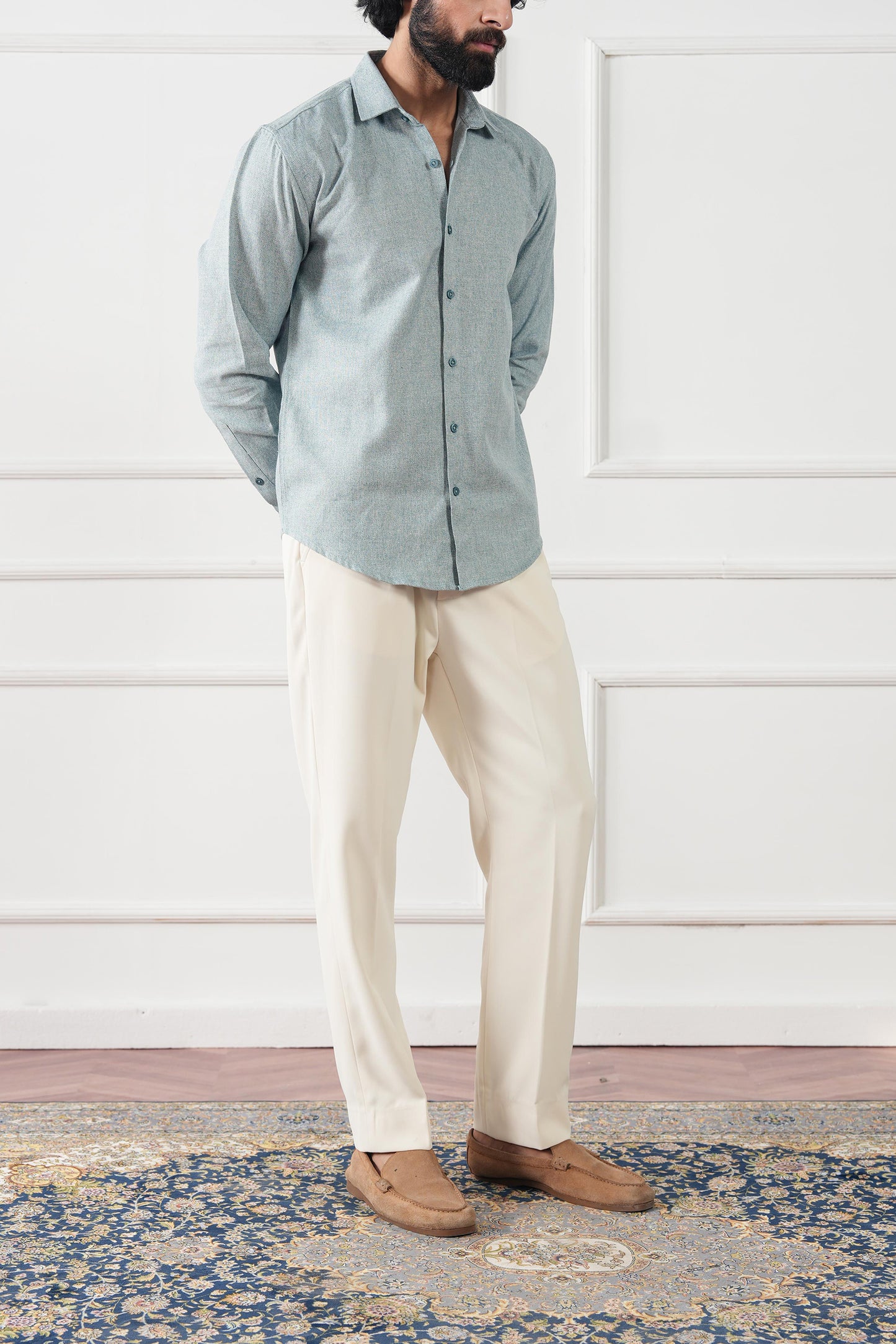 Textured Regular Fit Shirt - (MCS-12)