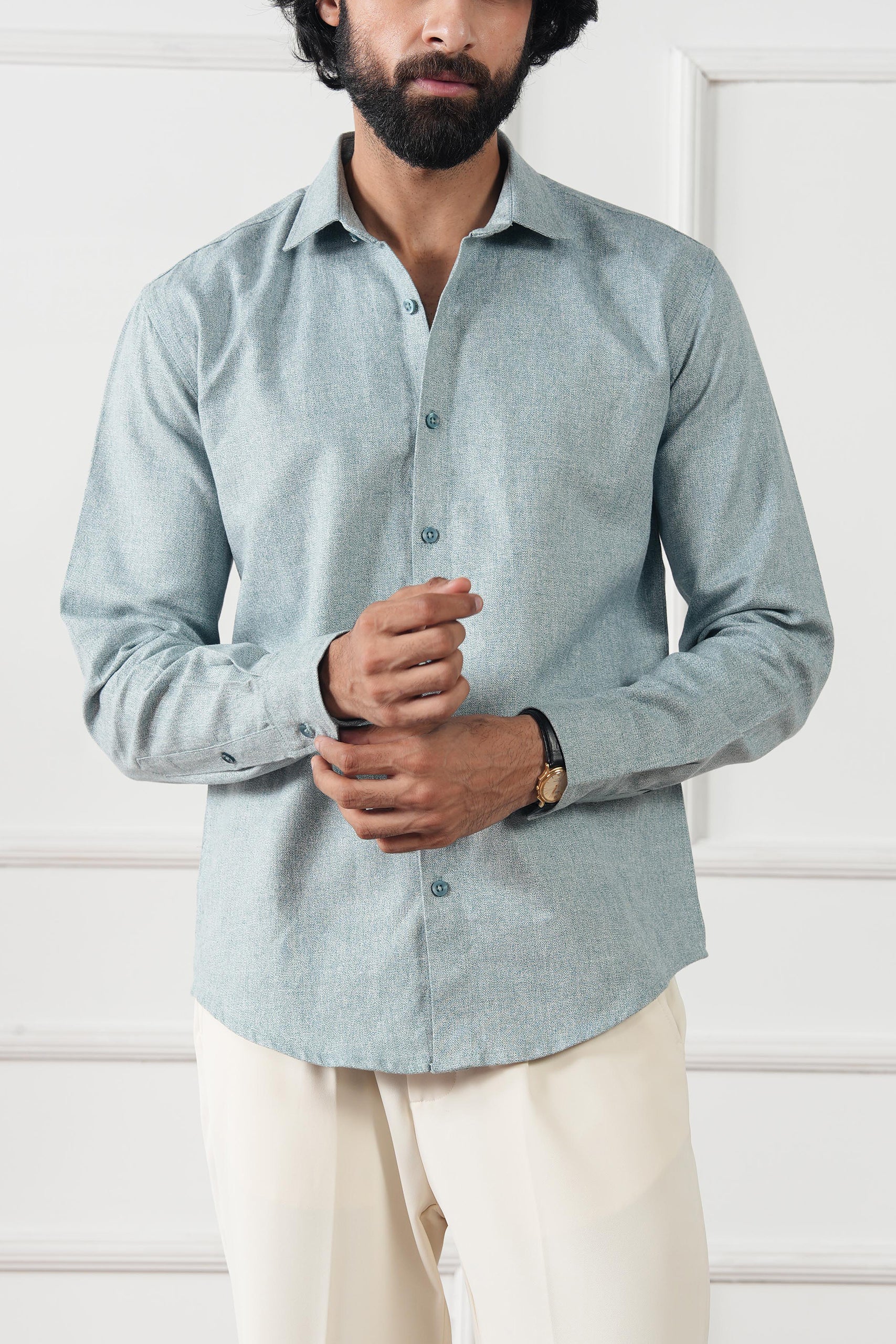 Textured Regular Fit Shirt - (MCS-12)
