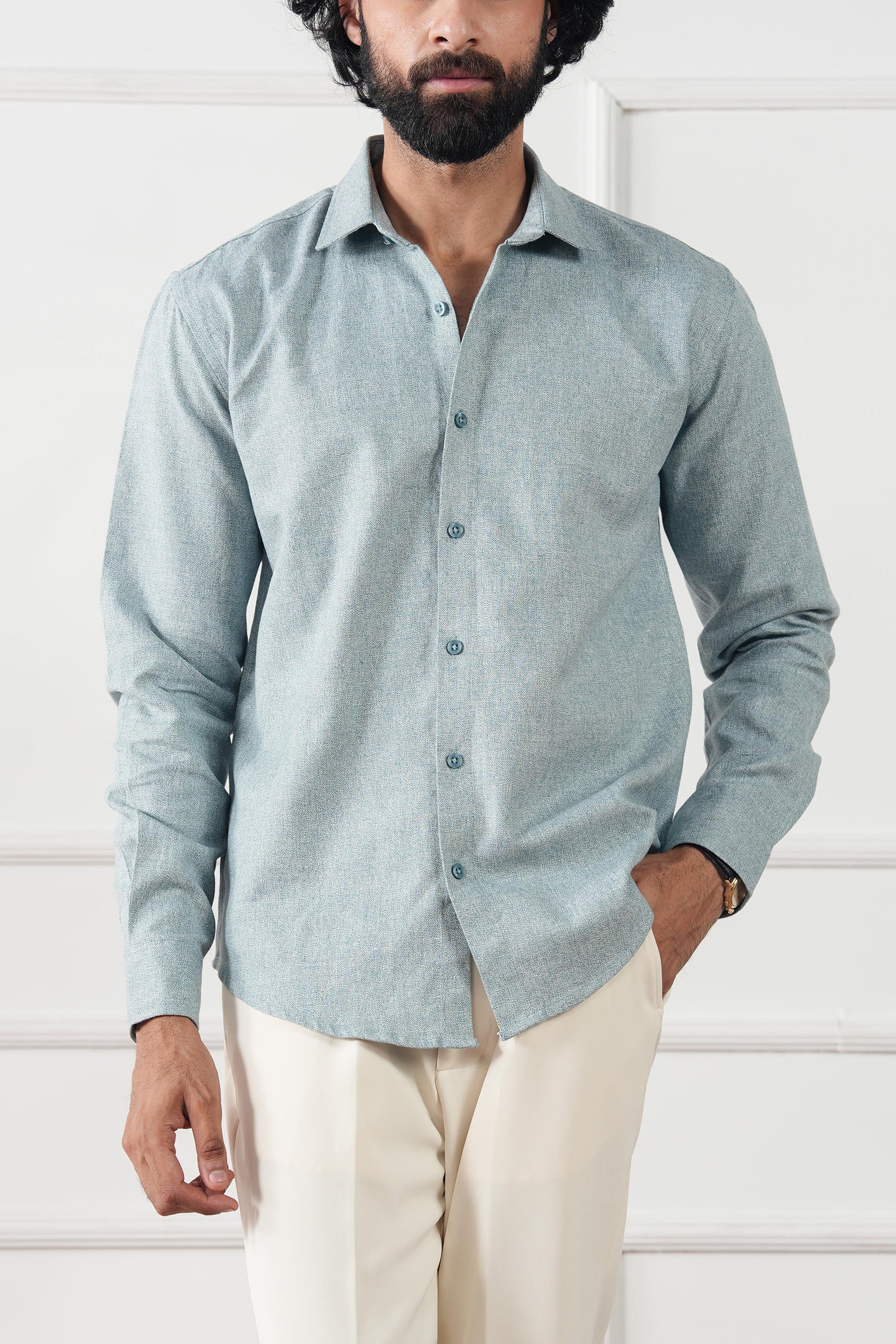 Textured Regular Fit Shirt - (MCS-12)