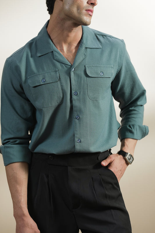 Double Pocket Linen Shirt (MCS-06)