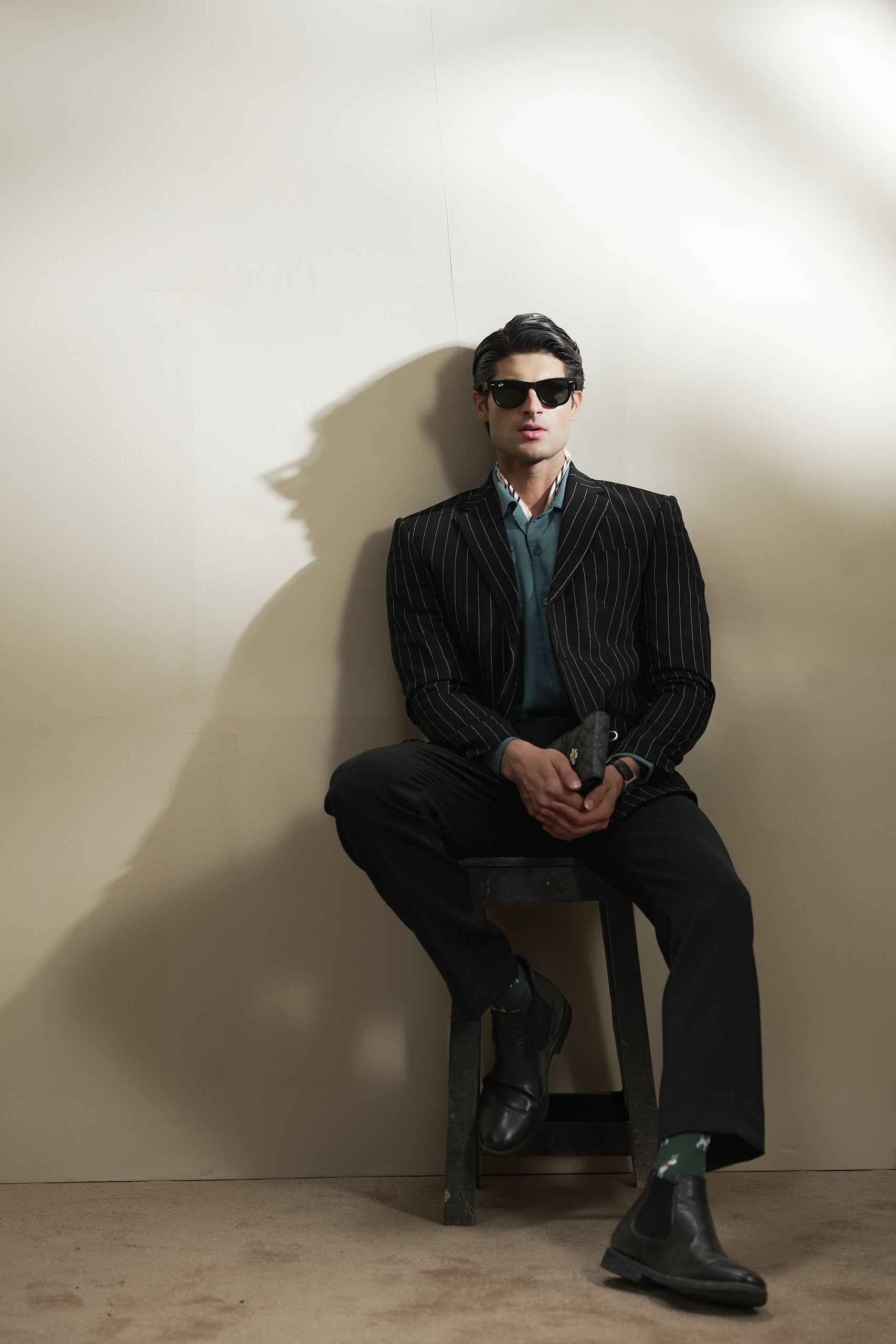 Pinstripe Linen Blazer (MLB-06)
