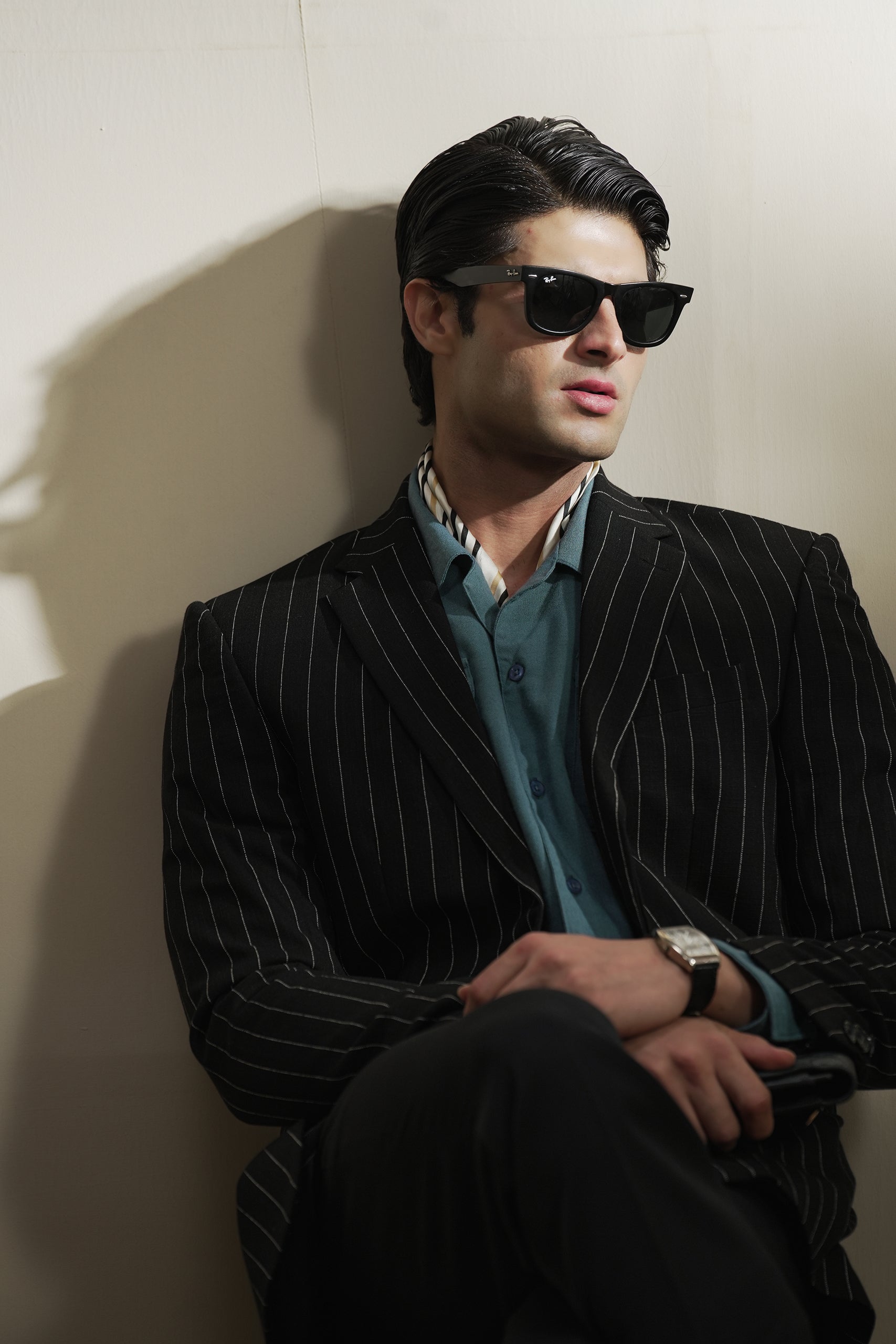 Pinstripe Linen Blazer (MLB-06)