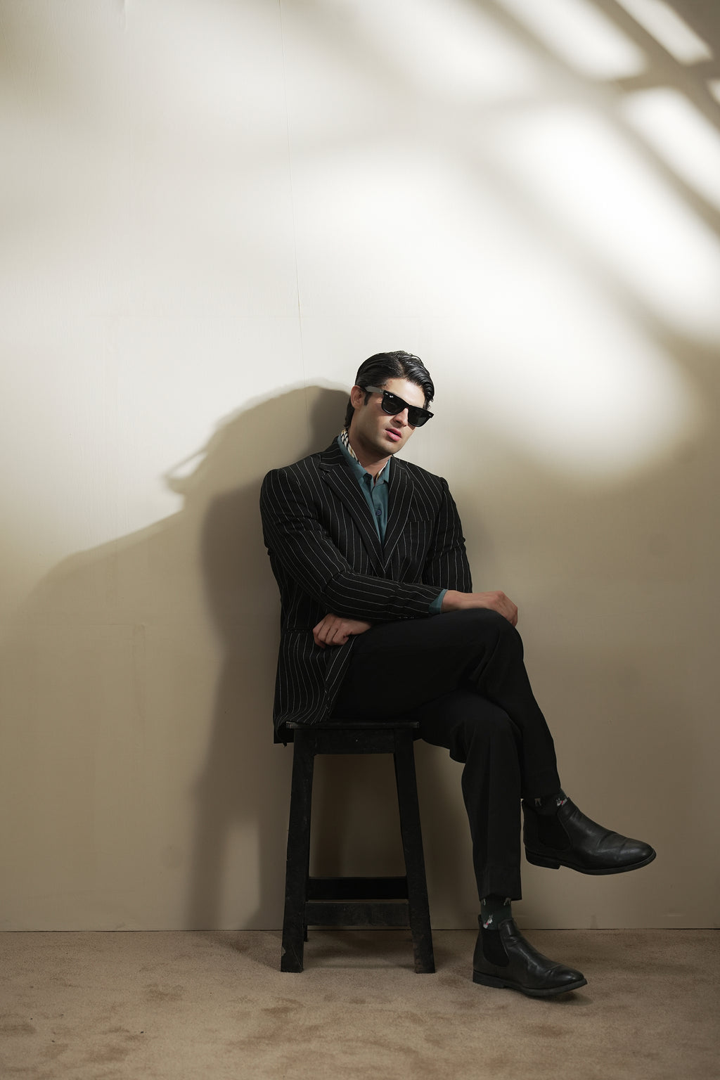 Pinstripe Linen Blazer (MLB-06)