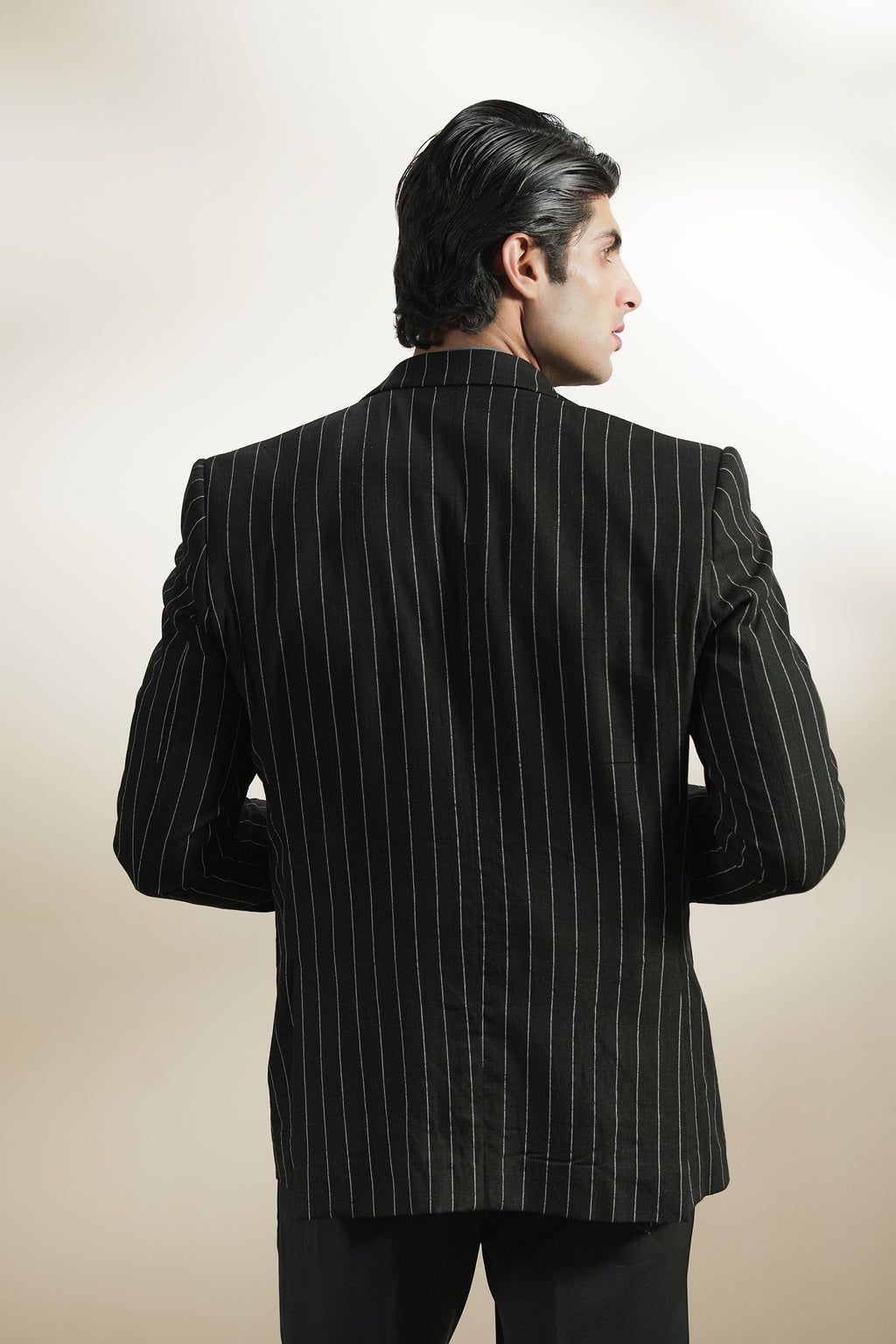 Pinstripe Linen Blazer (MLB-06)