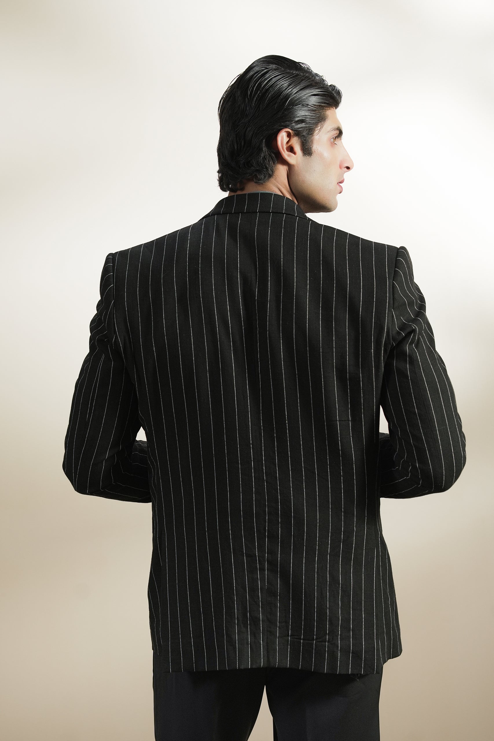 Pinstripe Linen Blazer (MLB-06)