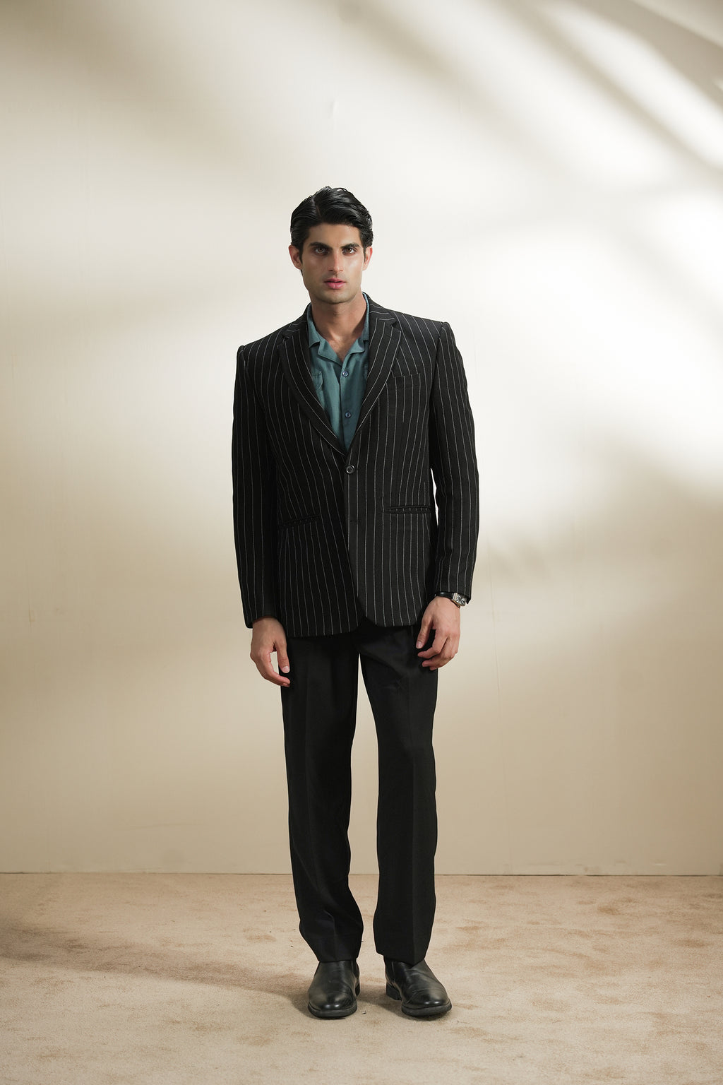 Pinstripe Linen Blazer (MLB-06)