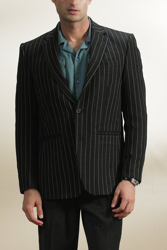 Pinstripe Linen Blazer (MLB-06)