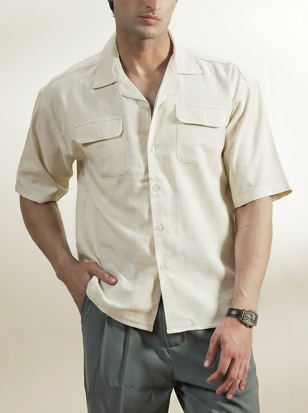 Safari Cuban Linen Shirt (MCS-11)