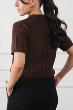 Cable Knit Polo Shirt (WKP-02)