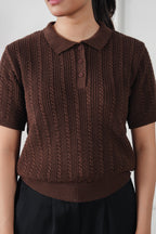 Cable Knit Polo Shirt (WKP-02)