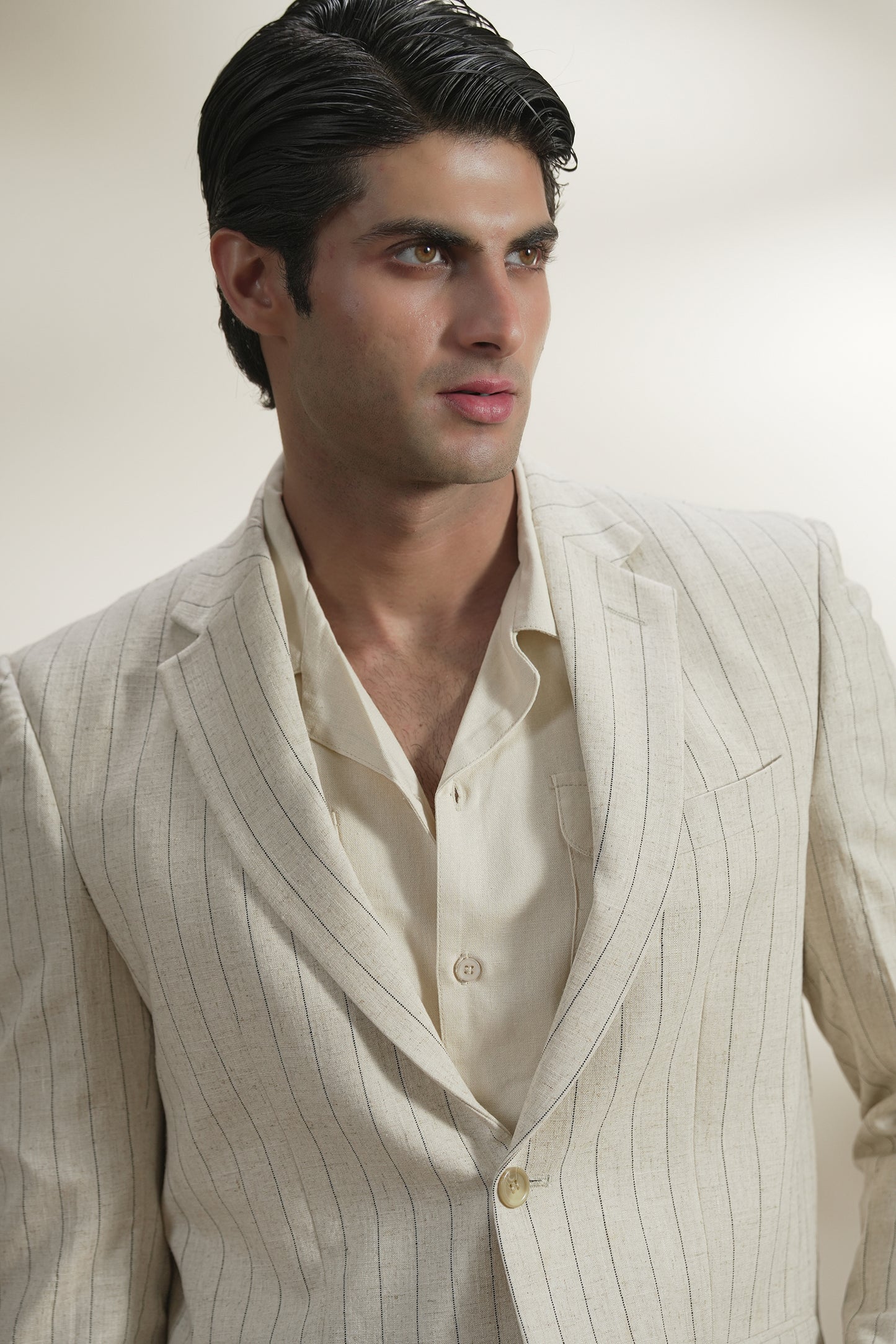 Pinstripe Linen Blazer (MLB-04)